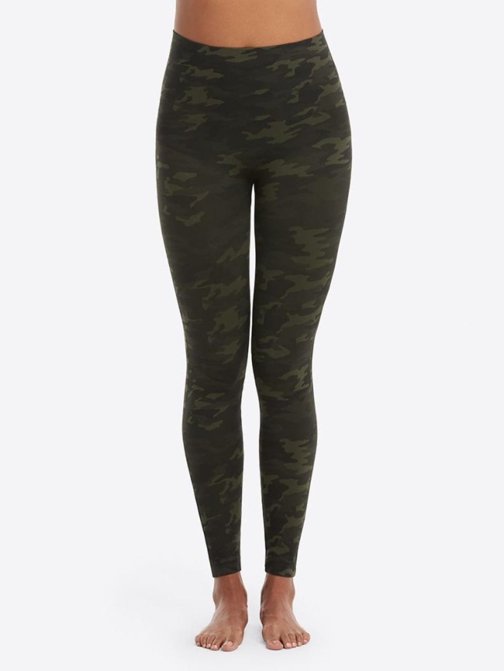 SPANX Look at Me Now Seamless Camo Leggings Black/Olive - Size Large